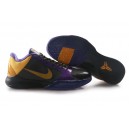 chaussure de basket kobe 5 V LA Lakers Away noir violet jaune