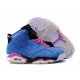 nike air jordan 6 bleu rose noir suède