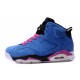 nike air jordan 6 bleu rose noir suède