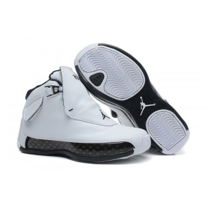 chaussure de basket enfant jordan 18 blanc noir