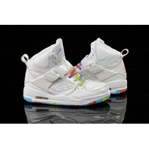 air jordan flight 45 hi femme blanc rainbow semelle