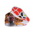 basket jordans femme 13 leopard orange blanc