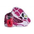 chaussures jordan 13 femme Leopard rose blanc