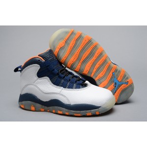 air jordan 10 enfant fille blanc orange marine