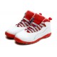 chaussures jordan femme 10 blanc rouge gris