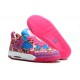 chaussure michael jordan pour fille 4 rose fleuri