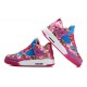 chaussure michael jordan pour fille 4 rose fleuri