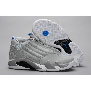 vente air jordan 14 Loup gris bleu pas cher