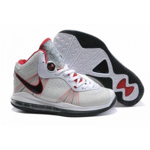 chaussures lebron 8 Blanche rouge noir